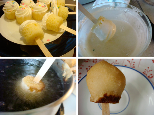 Deep-fried Cupcakes on Sticks – [Recipe]