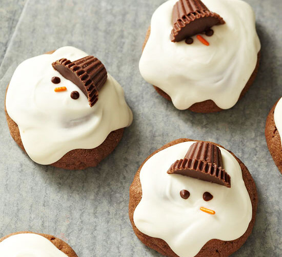 Melting Snowman Topped Cupcakes [Recipe]