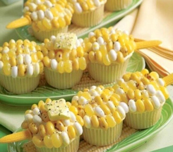 Corn on the Cob, Jelly Belly Cupcakes [Step by Step Recipe]